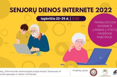 „Senjorų dienos internete 2022“ transliacijas kviečiame stebėti bibliotekoje